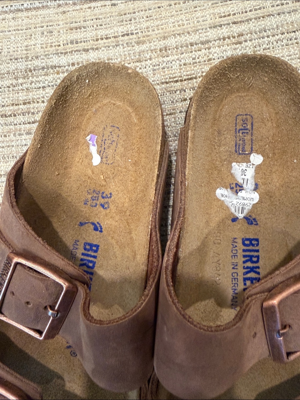 Women’s Birkenstock Brown Double-Buckle Slide Sandals Size 39 - Picture 3 of 11